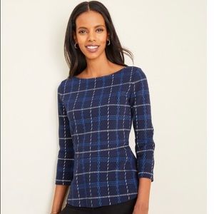 Plaid Peplum Top